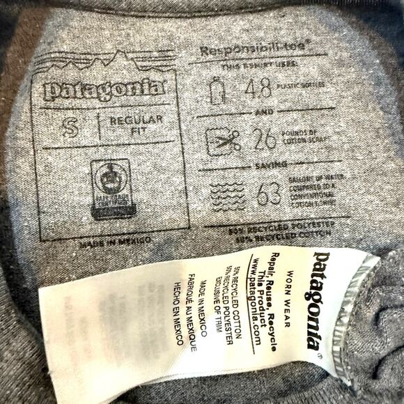 Patagonia small long sleeve P-6 Logo Responsibili-Tee t shirt TLS2 2872 - Picture 4 of 7